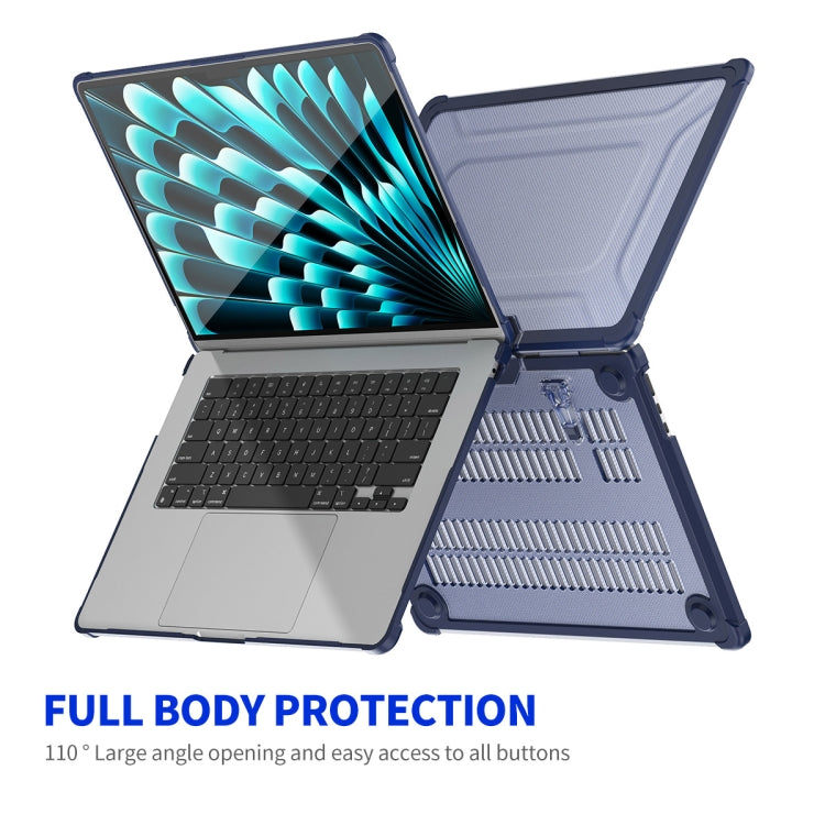 For MacBook Air 15.3 A2941/M3 2024 A3114 ENKAY Hat-Prince 3 in 1 Protective Bracket Case Cover Hard Shell with TPU Keyboard Film / PET Screen Protector, Version:EU(Black) - MacBook Air Cases by ENKAY | Online Shopping South Africa | PMC TechLife | Buy Now Pay Later Mobicred