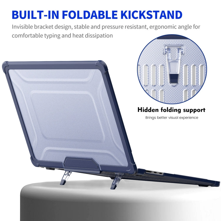 For MacBook Air 15.3 A2941/M3 2024 A3114 ENKAY Hat-Prince 3 in 1 Protective Bracket Case Cover Hard Shell with TPU Keyboard Film / PET Screen Protector, Version:EU(Black) - MacBook Air Cases by ENKAY | Online Shopping South Africa | PMC TechLife | Buy Now Pay Later Mobicred