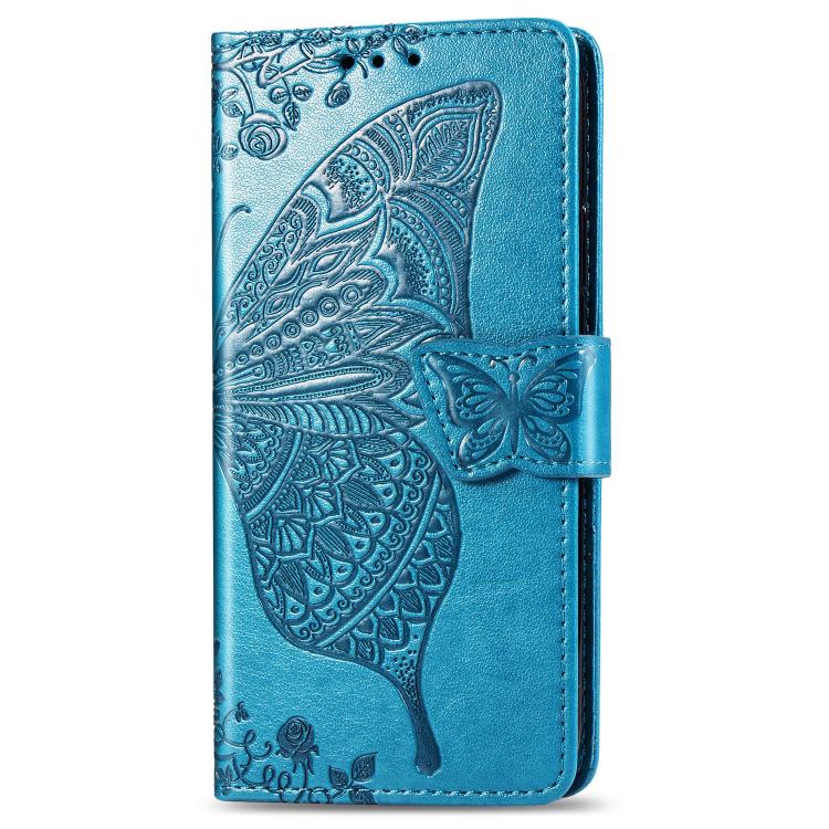 For iPhone 16e Butterfly Love Flower Embossed Leather Phone Case(Blue) - free shipping - PMC TechLife - Order now!