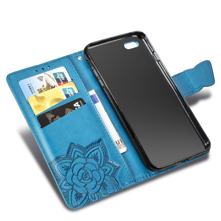 For iPhone 16e Butterfly Love Flower Embossed Leather Phone Case(Blue) - free shipping - PMC TechLife - Order now!