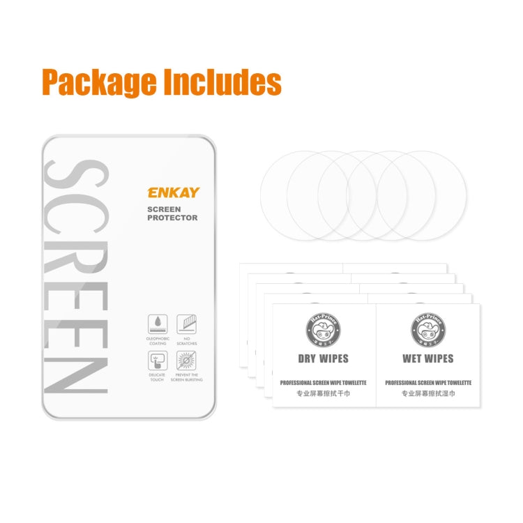 For Huawei Watch GT 4 46mm 5pcs ENKAY Hat-Prince 0.2mm 9H Tempered Glass Screen Protector Watch Film - Screen Protector by ENKAY | Online Shopping South Africa | PMC TechLife | Buy Now Pay Later Mobicred