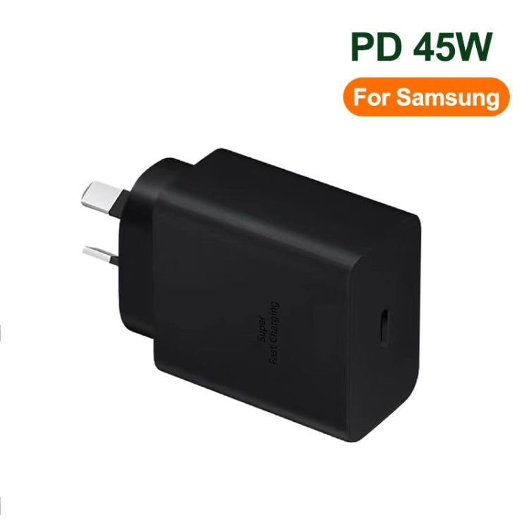 M135 PPS / PD 45W USB-C / Type-C Port Fast Charger, AU Plug(Black) - USB Charger by PMC TechLife | Online Shopping South Africa | PMC TechLife | Buy Now Pay Later Mobicred