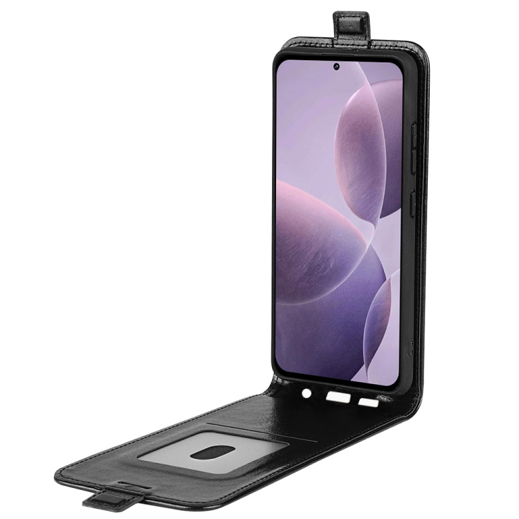 For Xiaomi Redmi K70 R64 Texture Single Vertical Flip Leather Phone Case(Black) - K70 Cases by PMC Jewellery | Online Shopping South Africa | PMC Jewellery | Buy Now Pay Later Mobicred