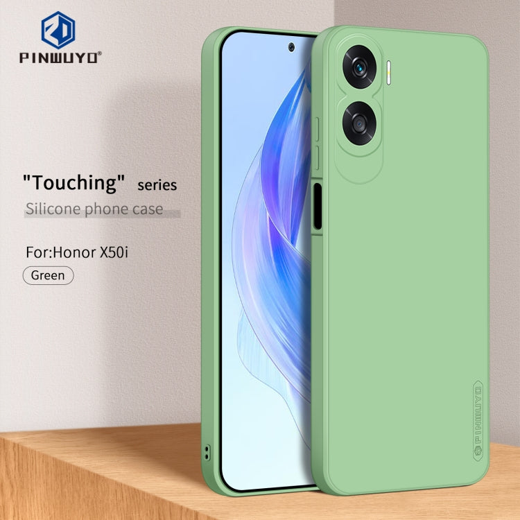 For Honor X50i / 90 Lite PINWUYO Sense Series Liquid Silicone TPU Phone Case(Green) - Honor Cases by PINWUYO | Online Shopping South Africa | PMC TechLife