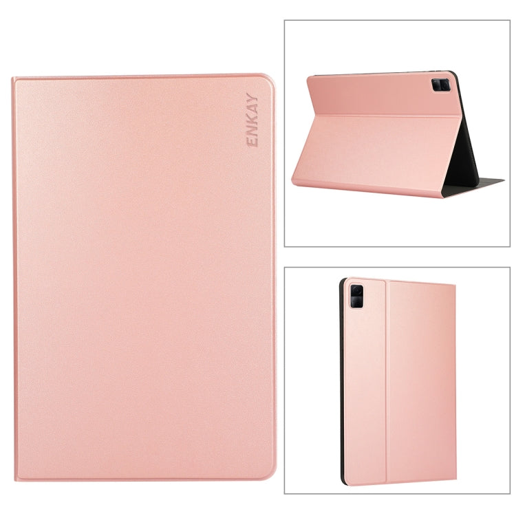 For Redmi Pad SE 11.0 ENKAY Leather Stand Smart Tablet Case(Rose Gold) - free shipping - PMc TechLife - Order now!