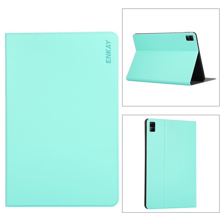 For Redmi Pad SE 11.0 ENKAY Leather Stand Smart Tablet Case(Cyan) - free shipping - PMc TechLife - Order now!