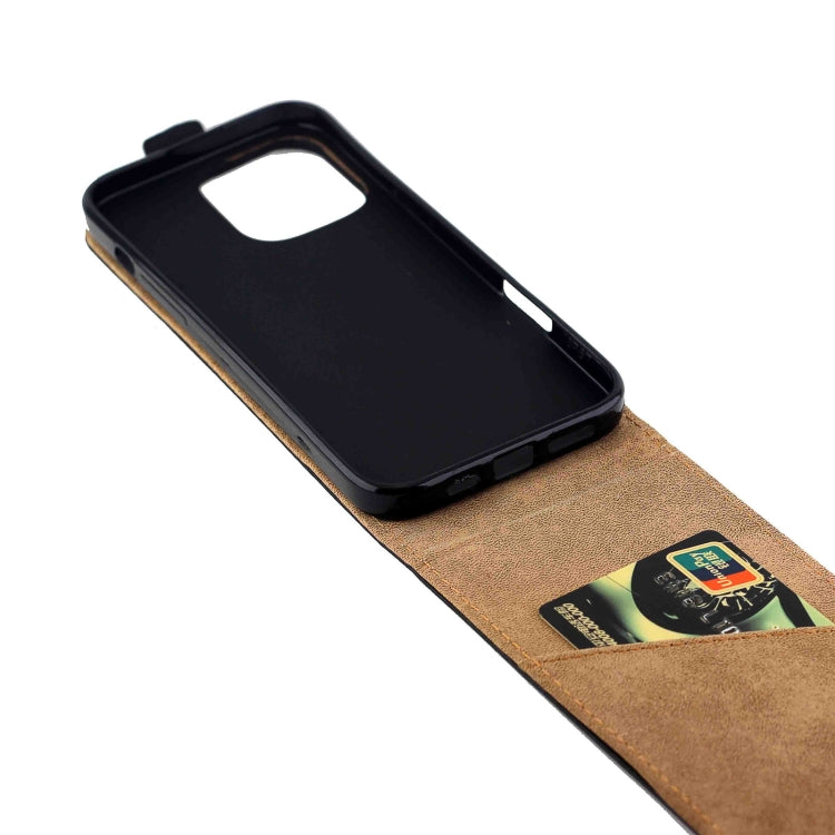 For iPhone 16 Pro Max Vertical Flip Leather Phone Case with Card Slot(Black) - free shipping - PMC Jewellery - Order now!