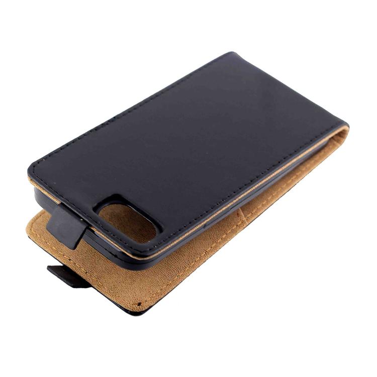 For iPhone 16e Vertical Flip Leather Phone Case with Card Slot(Black) - iPhone 16e Cases by PMC TechLife | Online Shopping South Africa | PMC TechLife | Buy Now Pay Later Mobicred