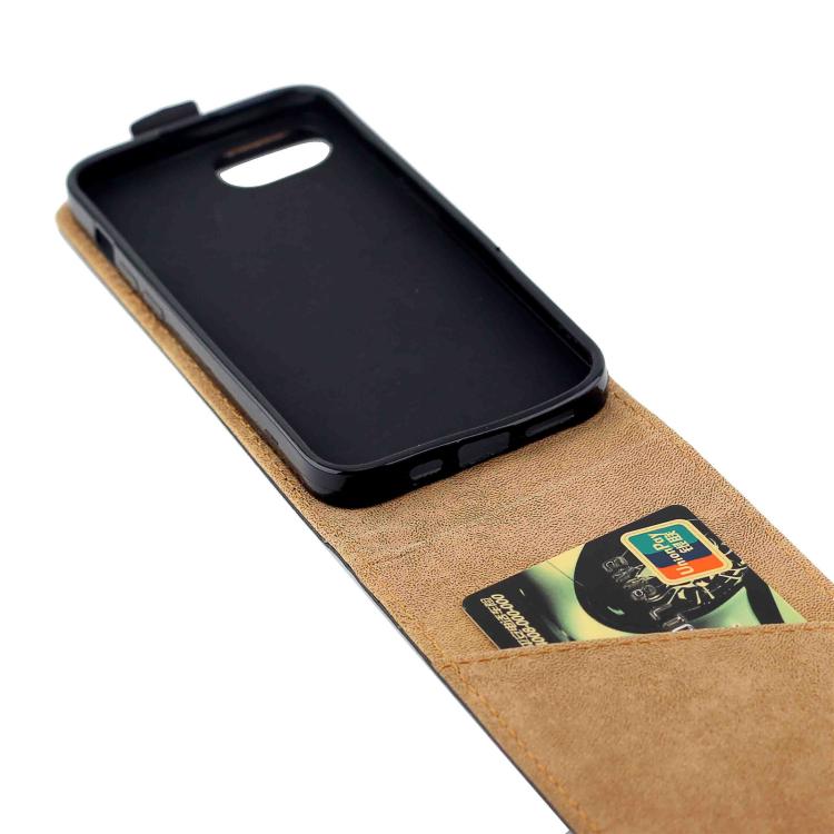For iPhone 16e Vertical Flip Leather Phone Case with Card Slot(Black) - iPhone 16e Cases by PMC TechLife | Online Shopping South Africa | PMC TechLife | Buy Now Pay Later Mobicred