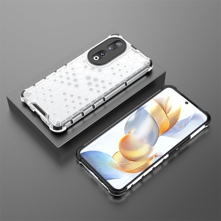 For Honor 90 Shockproof Honeycomb Phone Case(White) - Honor Cases by PMC TechLife | Online Shopping South Africa | PMC TechLife