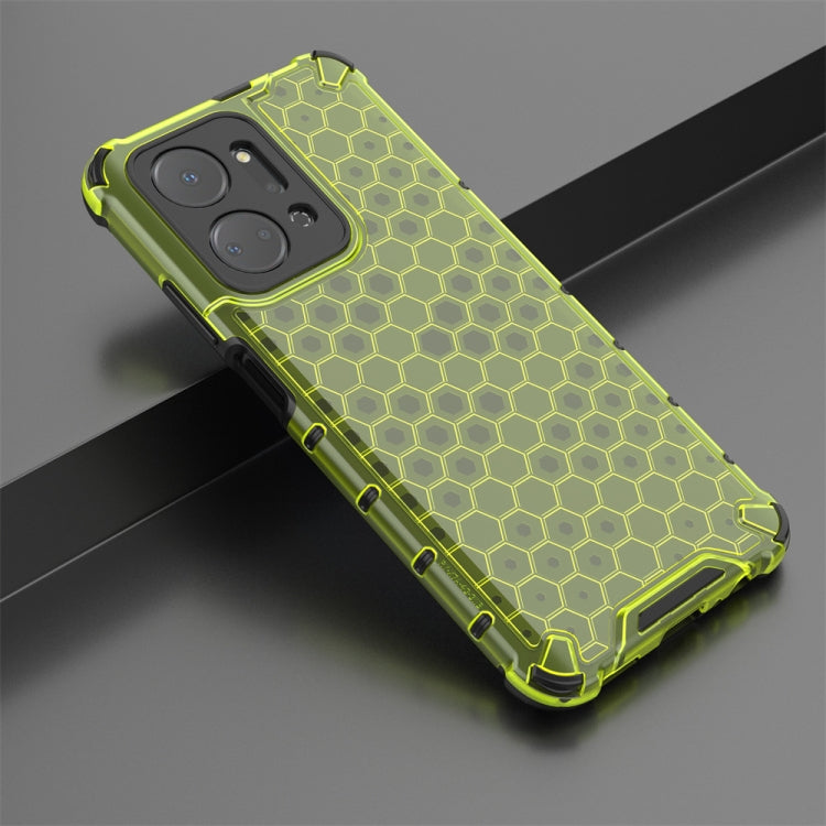 For Honor X7A Shockproof Honeycomb Phone Case(Green) - Honor Cases by PMC TechLife | Online Shopping South Africa | PMC TechLife