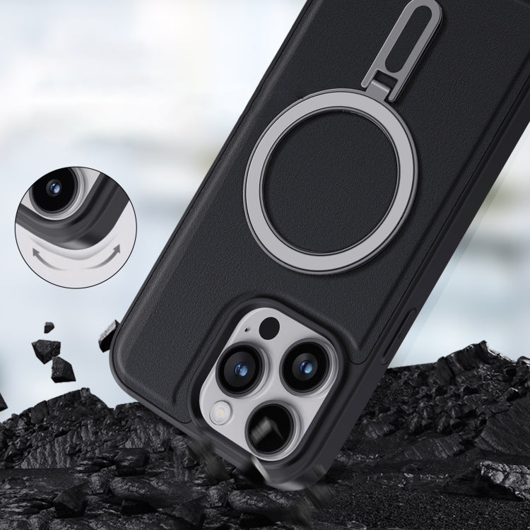 For iPhone 15 Pro Shield MagSafe Magnetic Holder Phone Case(Sierra Blue) - iPhone 15 Pro Cases by PMC TechLife | Online Shopping South Africa | PMC TechLife