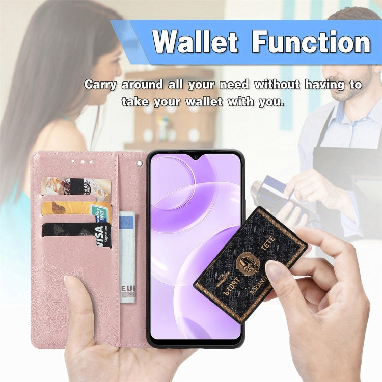 For Ulefone Note 15 Mandala Flower Embossed Leather Phone Case(Gray) - Ulefone Cases by PMC Jewellery | Online Shopping South Africa | PMC Jewellery | Buy Now Pay Later Mobicred