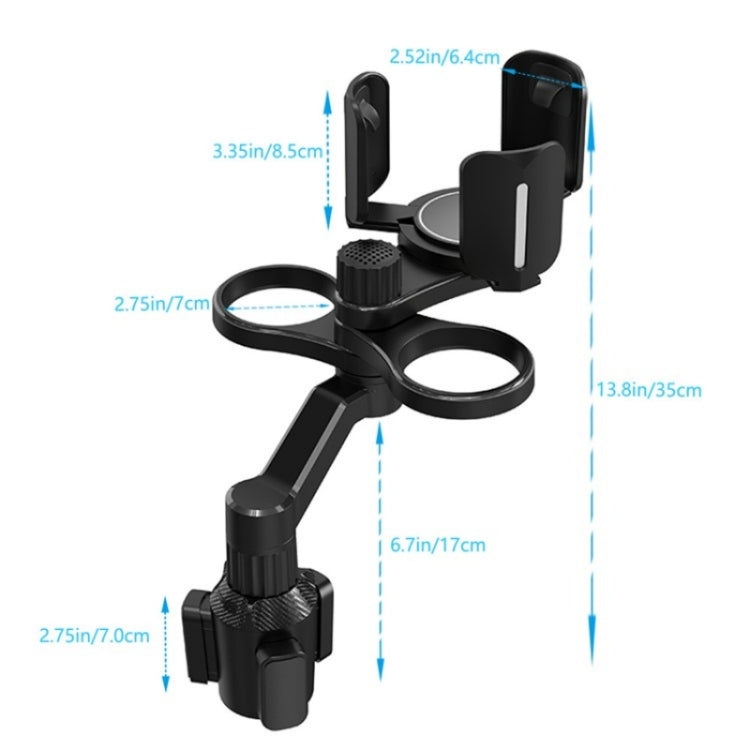 D07 3-Clip Adjustable Cup Holder Car Mount Drink Bottle Snack Car Cup Holder Expander - Car Drink Holders by PMC TechLife | Online Shopping South Africa | PMC TechLife | Buy Now Pay Later Mobicred