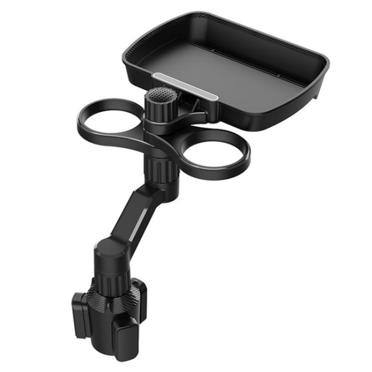 D05 Rotation Meal Tray Phone Stand Car Dining Table Plastic Car Cup Holder Mount Dual Drink Bracket - Car Drink Holders by PMC TechLife | Online Shopping South Africa | PMC TechLife | Buy Now Pay Later Mobicred