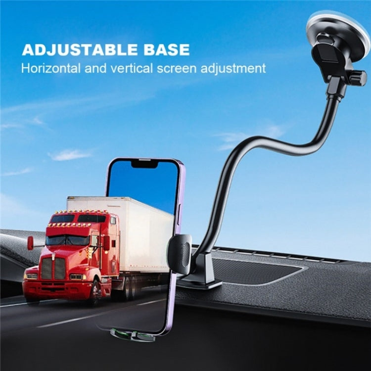 X034 Universal Truck Bus Dashboard Flexible Adjustable Windshield Suction Cup Car Phone Holder(Green) - Car Holders by PMC TechLife | Online Shopping South Africa | PMC TechLife | Buy Now Pay Later Mobicred