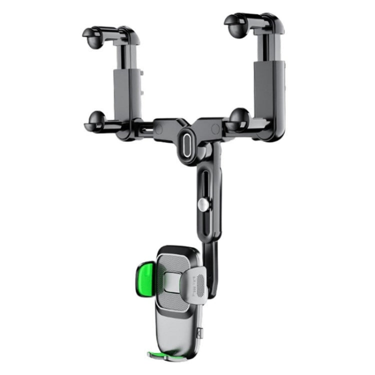 R009 Universal Vehicle Retractable Phone Clip Holder Car Rearview Mirror Cell Phone Mount(Green) - Car Holders by PMC TechLife | Online Shopping South Africa | PMC TechLife | Buy Now Pay Later Mobicred