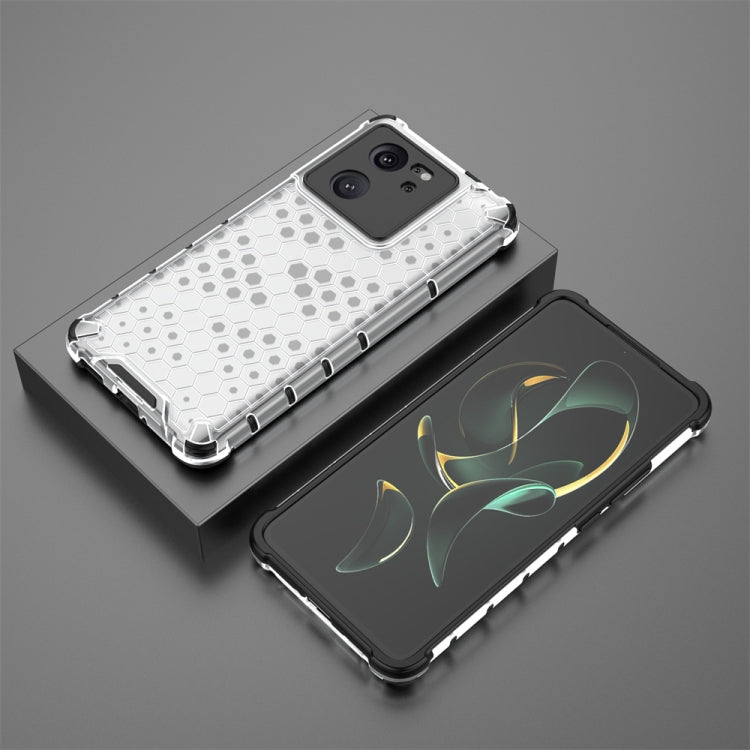 For Xiaomi 13T Shockproof Honeycomb Phone Case(White) - Xiaomi Cases by PMC TechLife | Online Shopping South Africa | PMC TechLife | Buy Now Pay Later Mobicred