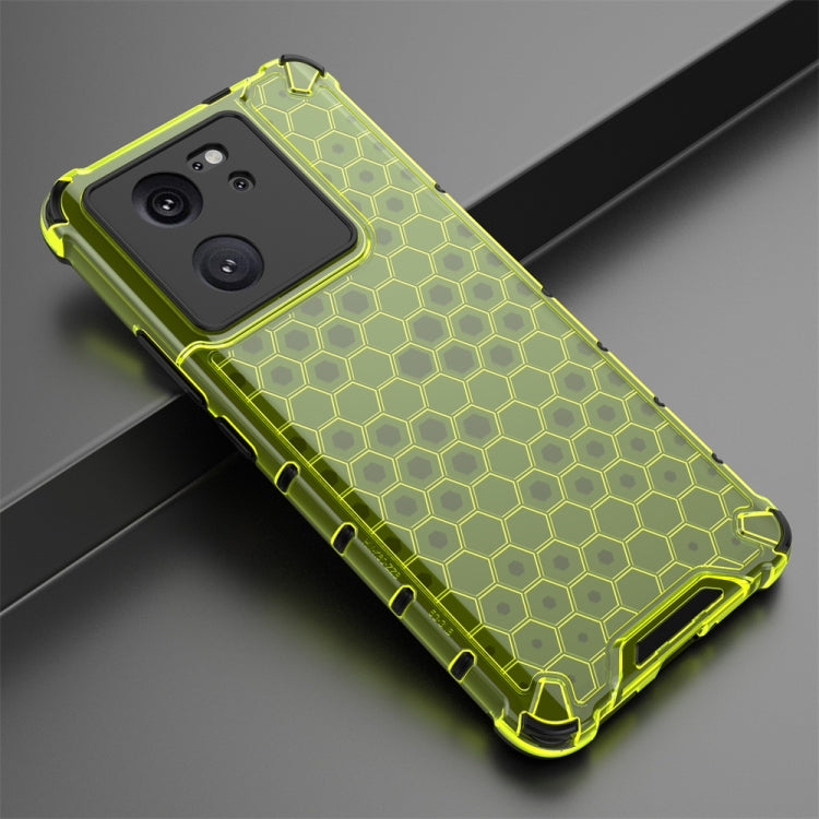 For Xiaomi 13T Shockproof Honeycomb Phone Case(Green) - Xiaomi Cases by PMC TechLife | Online Shopping South Africa | PMC TechLife | Buy Now Pay Later Mobicred
