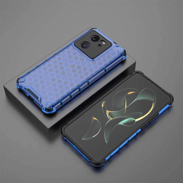 For Xiaomi 13T Shockproof Honeycomb Phone Case(Blue) - Xiaomi Cases by PMC TechLife | Online Shopping South Africa | PMC TechLife | Buy Now Pay Later Mobicred