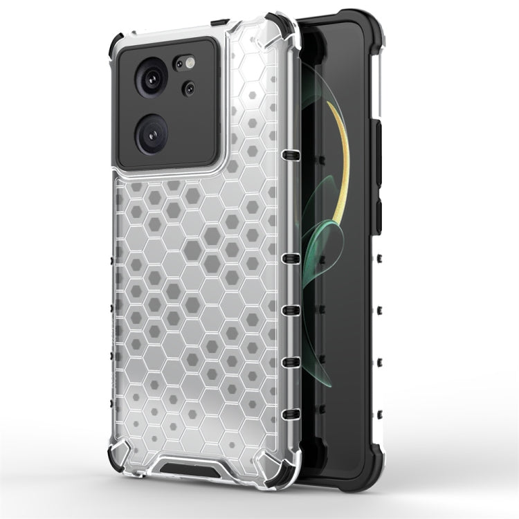 For Xiaomi 13T Pro Shockproof Honeycomb Phone Case(White) - Xiaomi Cases by PMC TechLife | Online Shopping South Africa | PMC TechLife | Buy Now Pay Later Mobicred