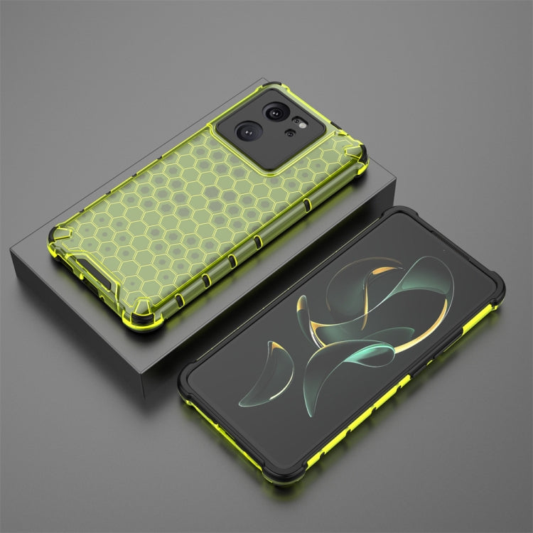 For Xiaomi 13T Pro Shockproof Honeycomb Phone Case(Green) - Xiaomi Cases by PMC TechLife | Online Shopping South Africa | PMC TechLife | Buy Now Pay Later Mobicred
