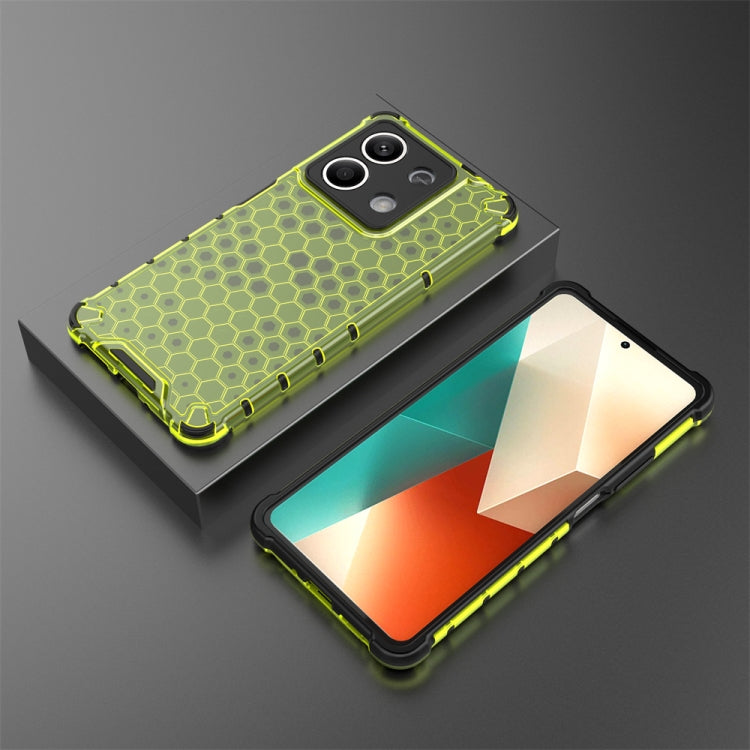 For Redmi Note 13 Shockproof Honeycomb Phone Case(Green) - Note 13 Cases by PMC TechLife | Online Shopping South Africa | PMC TechLife | Buy Now Pay Later Mobicred