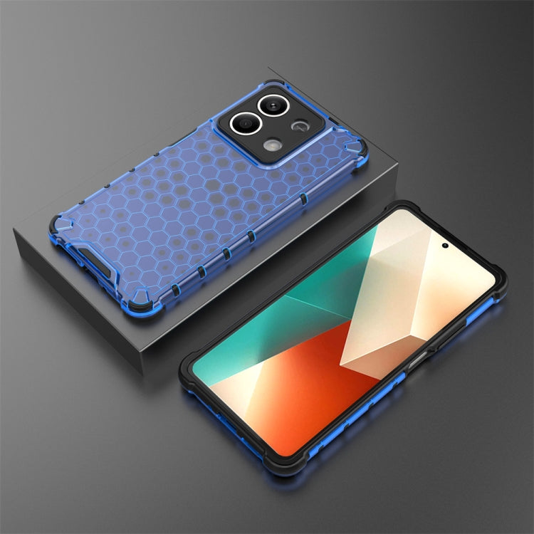 For Redmi Note 13 Shockproof Honeycomb Phone Case(Blue) - Note 13 Cases by PMC TechLife | Online Shopping South Africa | PMC TechLife | Buy Now Pay Later Mobicred