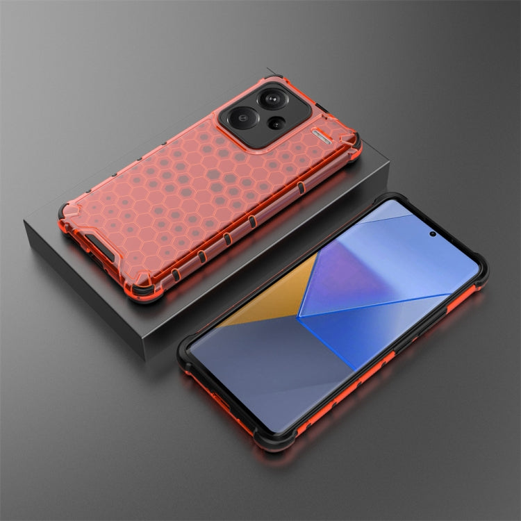For Redmi Note 13 Pro+ Shockproof Honeycomb Phone Case(Red) - Note 13 Pro+ Cases by PMC TechLife | Online Shopping South Africa | PMC TechLife | Buy Now Pay Later Mobicred