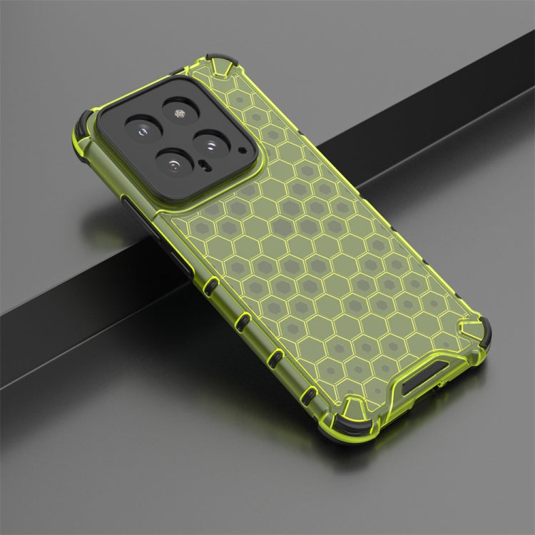 For Xiaomi 14 Shockproof Honeycomb Phone Case(Green) - 14 Cases by PMC TechLife | Online Shopping South Africa | PMC TechLife | Buy Now Pay Later Mobicred