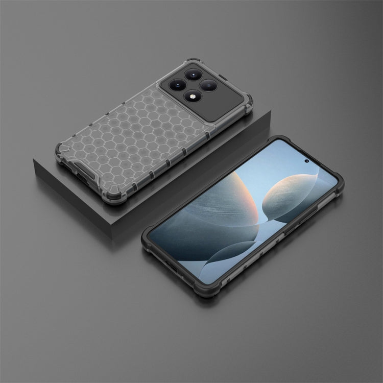 For Redmi K70E Shockproof Honeycomb Phone Case(Black) - K70E Cases by PMC TechLife | Online Shopping South Africa | PMC TechLife | Buy Now Pay Later Mobicred