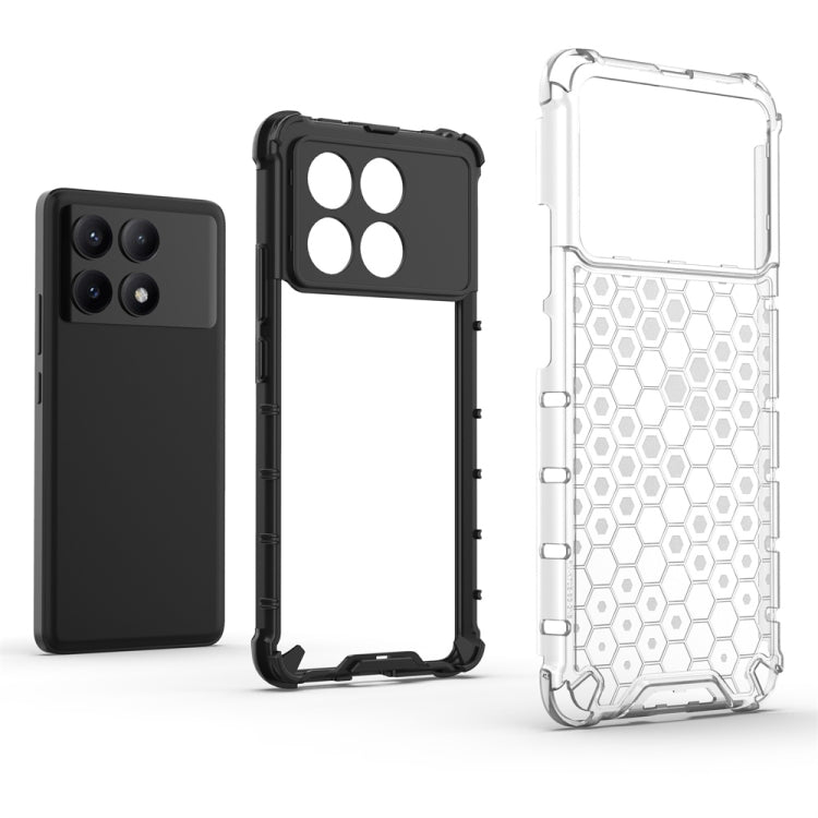 For Redmi K70E Shockproof Honeycomb Phone Case(White) - Xiaomi Cases by PMC TechLife | Online Shopping South Africa | PMC TechLife | Buy Now Pay Later Mobicred