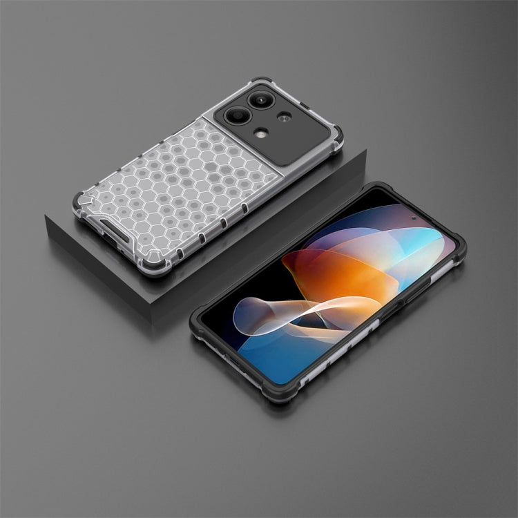 For Redmi Note 13R Pro Shockproof Honeycomb Phone Case(White) - Xiaomi Cases by PMC TechLife | Online Shopping South Africa | PMC TechLife | Buy Now Pay Later Mobicred