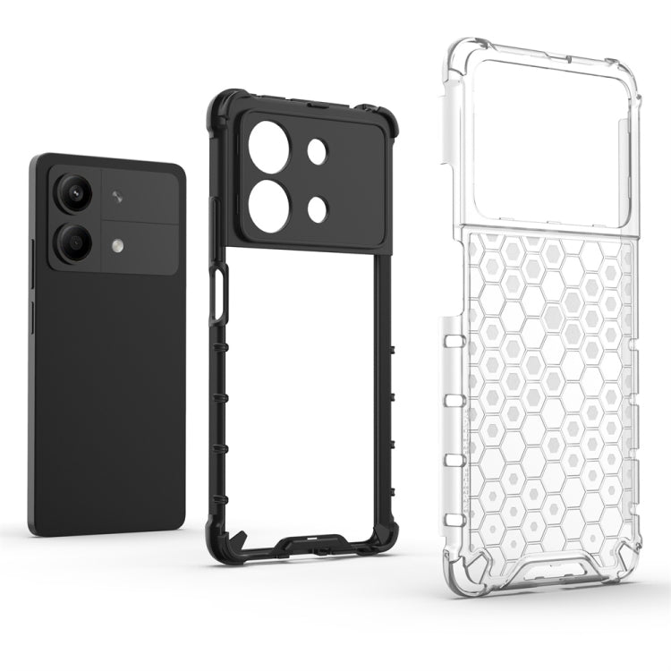 For Redmi Note 13R Pro Shockproof Honeycomb Phone Case(White) - Xiaomi Cases by PMC TechLife | Online Shopping South Africa | PMC TechLife | Buy Now Pay Later Mobicred
