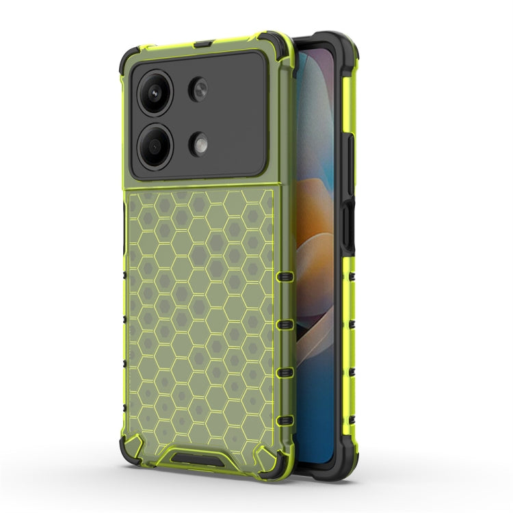 For Redmi Note 13R Pro Shockproof Honeycomb Phone Case(Green) - free shipping - PMC TechLife - Order now!