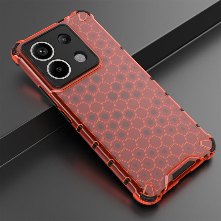 For Xiaomi Poco X6 Shockproof Honeycomb Phone Case(Red) - Xiaomi Cases by PMC TechLife | Online Shopping South Africa | PMC TechLife | Buy Now Pay Later Mobicred