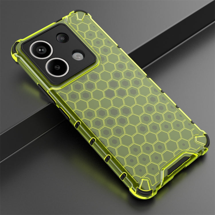 For Xiaomi Poco X6 Shockproof Honeycomb Phone Case(Green) - Xiaomi Cases by PMC TechLife | Online Shopping South Africa | PMC TechLife | Buy Now Pay Later Mobicred