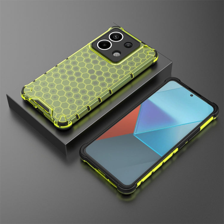 For Xiaomi Poco X6 Shockproof Honeycomb Phone Case(Green) - Xiaomi Cases by PMC TechLife | Online Shopping South Africa | PMC TechLife | Buy Now Pay Later Mobicred