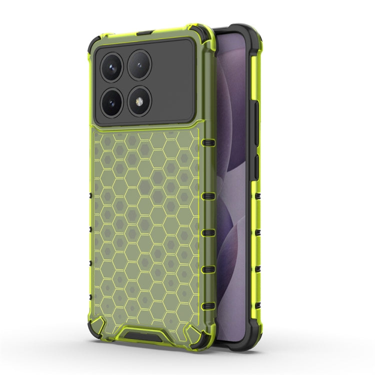 For Xiaomi Poco X6 Pro Shockproof Honeycomb Phone Case(Green) - Xiaomi Cases by PMC TechLife | Online Shopping South Africa | PMC TechLife | Buy Now Pay Later Mobicred