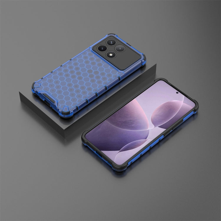 For Xiaomi Poco X6 Pro Shockproof Honeycomb Phone Case(Blue) - free shipping - PMC TechLife - Order now!