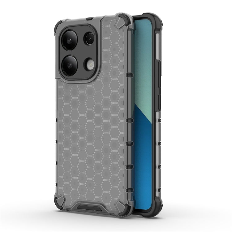 For Redmi Note 13 4G Global Shockproof Honeycomb Phone Case(Black) - Xiaomi Cases by PMC TechLife | Online Shopping South Africa | PMC TechLife | Buy Now Pay Later Mobicred