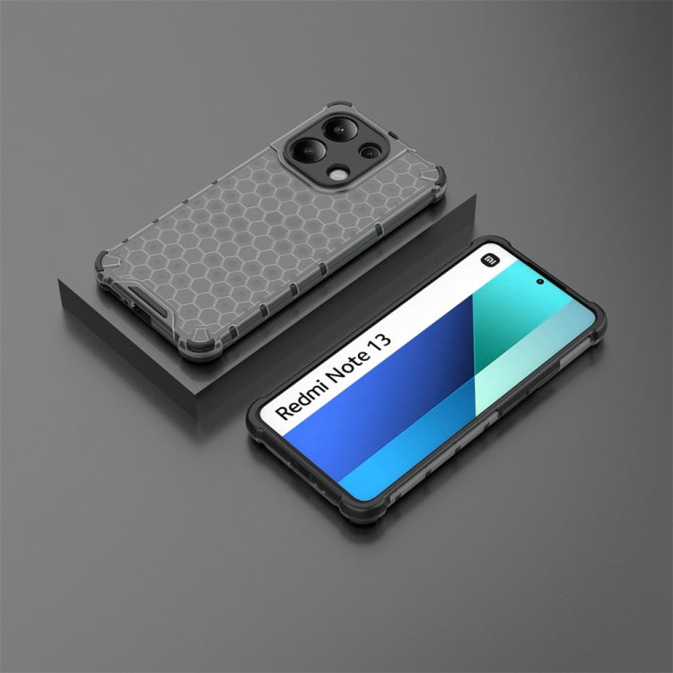 For Redmi Note 13 4G Global Shockproof Honeycomb Phone Case(Black) - Xiaomi Cases by PMC TechLife | Online Shopping South Africa | PMC TechLife | Buy Now Pay Later Mobicred