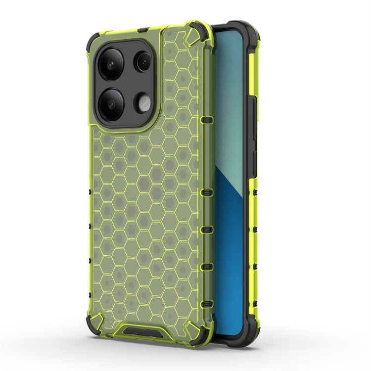 For Redmi Note 13 4G Global Shockproof Honeycomb Phone Case(Green) - Xiaomi Cases by PMC TechLife | Online Shopping South Africa | PMC TechLife | Buy Now Pay Later Mobicred