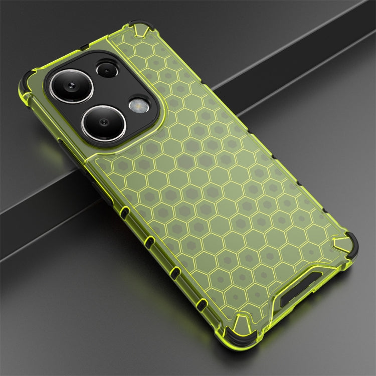 For Redmi Note 13 Pro 4G Shockproof Honeycomb Phone Case(Green) - Note 13 Pro Cases by PMC TechLife | Online Shopping South Africa | PMC TechLife | Buy Now Pay Later Mobicred