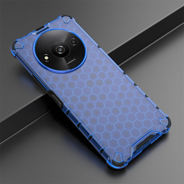 For Xiaomi Redmi A3 Shockproof Honeycomb Phone Case(Blue) - Xiaomi Cases by PMC TechLife | Online Shopping South Africa | PMC TechLife | Buy Now Pay Later Mobicred