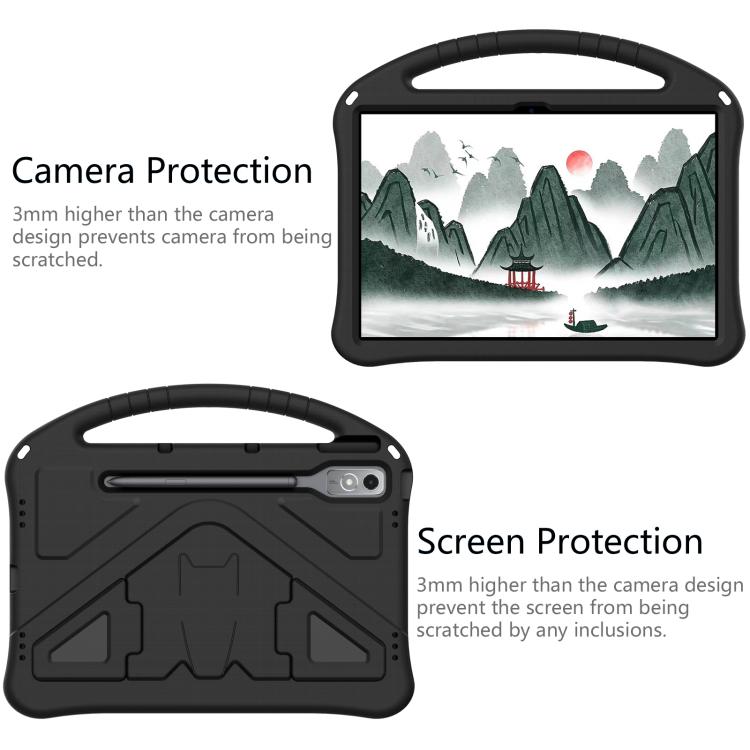 For Lenovo Xiaoxin Pad Pro 12.7 2025 EVA Shockproof Tablet Case with Holder(Black) - Lenovo by PMC TechLife | Online Shopping South Africa | PMC TechLife | Buy Now Pay Later Mobicred