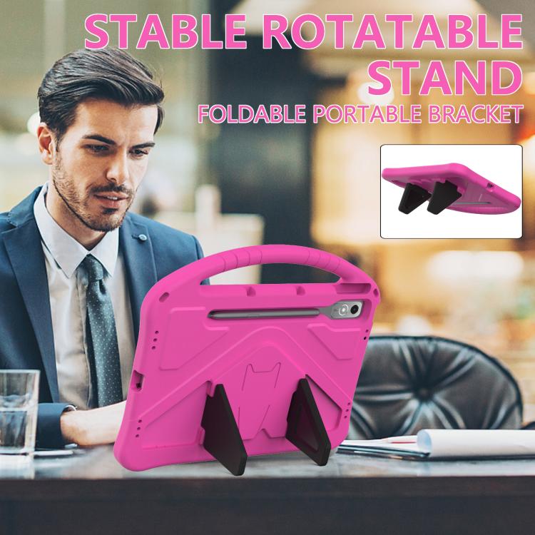 For Lenovo Xiaoxin Pad Pro 12.7 2025 EVA Shockproof Tablet Case with Holder(Rose Red) - Lenovo by PMC TechLife | Online Shopping South Africa | PMC TechLife | Buy Now Pay Later Mobicred