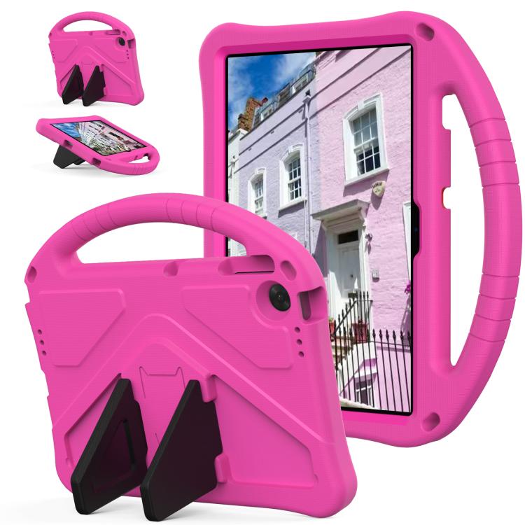 For Lenovo Tab TB-311 / WIFI 10.1 2025 EVA Shockproof Tablet Case with Holder(Rose Red) - Lenovo by PMC TechLife | Online Shopping South Africa | PMC TechLife | Buy Now Pay Later Mobicred