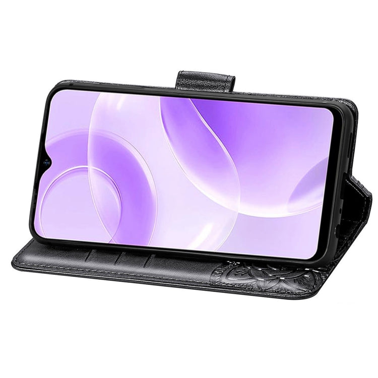 For Ulefone Note 15 Butterfly Love Flower Embossed Leather Phone Case(Black) - Ulefone Cases by PMC Jewellery | Online Shopping South Africa | PMC Jewellery | Buy Now Pay Later Mobicred