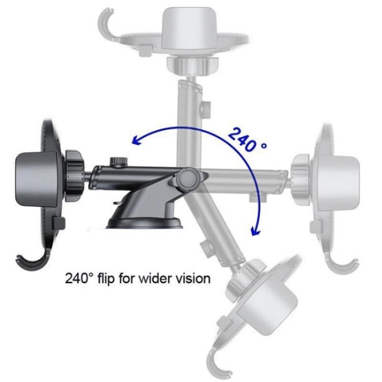 D40+105+K5 Carbon Fiber Texture Car Suction Cup Telescopic Arm Phone Holder Windshield Dashboard - Car Holders by PMC TechLife | Online Shopping South Africa | PMC TechLife | Buy Now Pay Later Mobicred